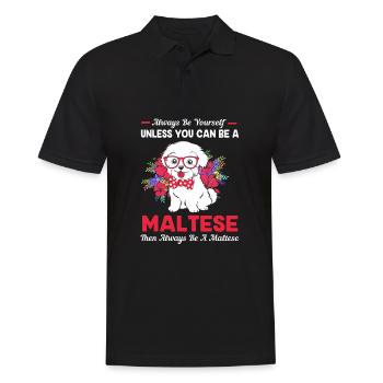 Chien maltais - Polo Homme - noir - Devant - Kai (181cm)