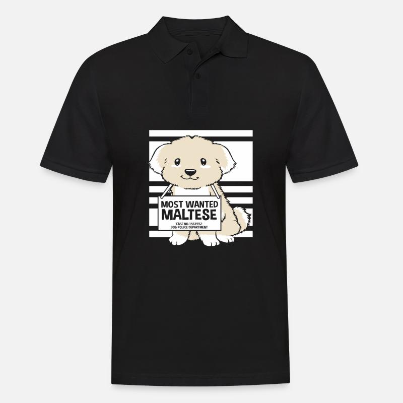 Malteser - Männer Poloshirt - Schwarz