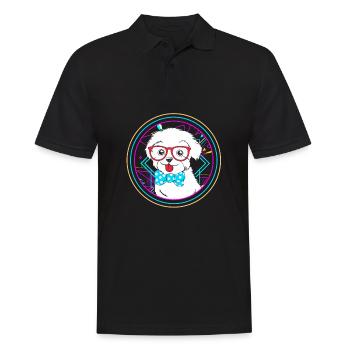 Chien maltais - Polo Homme - noir - Devant - Kai (181cm)