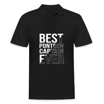 Pontonboot Boot Boote - Männer Poloshirt - Schwarz - Vorne - Kai (181cm)