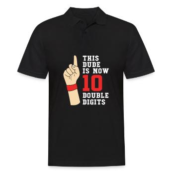 32. Geburtstag Zehn Geburtsjahr Geburtsdatum - Männer Poloshirt - Schwarz - Vorne - Kai (181cm)