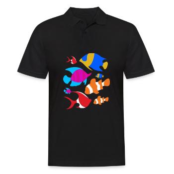 Aquariophile d’aquarium - Polo Homme - noir - Devant - Kai (181cm)