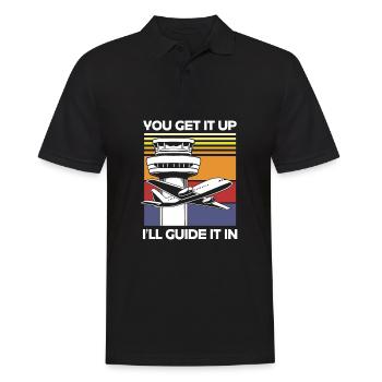 Air traffic controller - Men's Polo Shirt - black - Front - Kai (181cm)