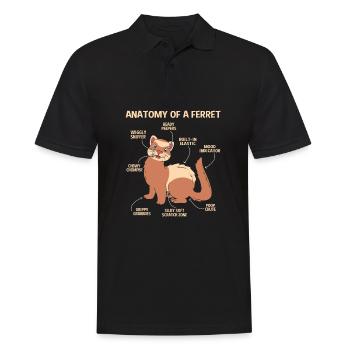 Frettchen - Männer Poloshirt - Schwarz - Vorne - Kai (181cm)