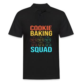 Gingerbread Man Gingerbread Heart Gingerbread Snacking - Men's Polo Shirt - black - Front - Kai (181cm)