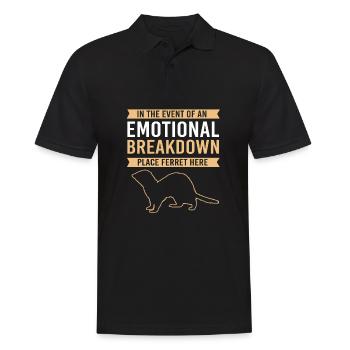 Frettchen - Männer Poloshirt - Schwarz - Vorne - Kai (181cm)