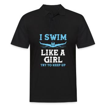 Natation Nageurs Piscine Moniteurs de natation - Polo Homme - noir - Devant - Kai (181cm)