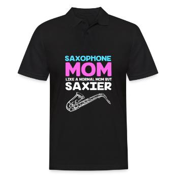 Saxophon Saxophonist - Männer Poloshirt - Schwarz - Vorne - Kai (181cm)
