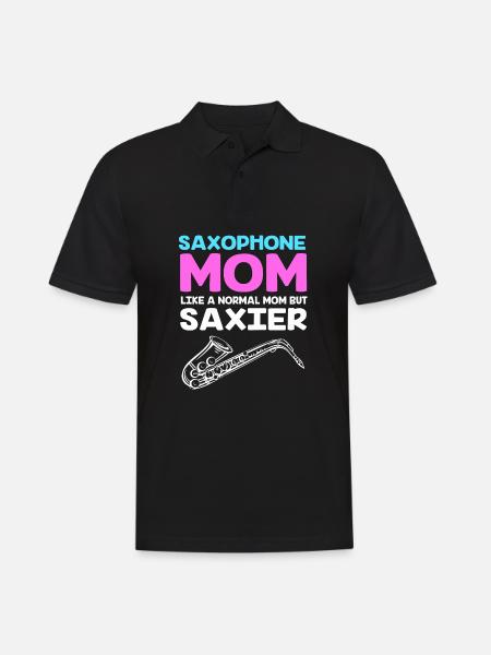 Saxophon Saxophonist - Männer Poloshirt - Schwarz