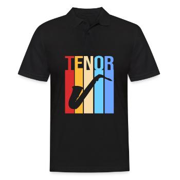 Saxophon Saxophonist - Männer Poloshirt - Schwarz - Vorne - Kai (181cm)