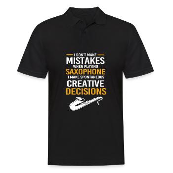 Saxophon Saxophonist - Männer Poloshirt - Schwarz - Vorne - Kai (181cm)