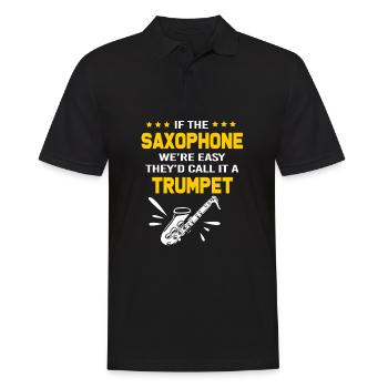 Saxophone Saxophonist - Men's Polo Shirt - black - Front - Kai (181cm)