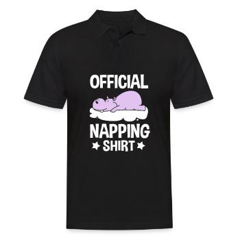 Nilpferd - Männer Poloshirt - Schwarz - Vorne - Kai (181cm)