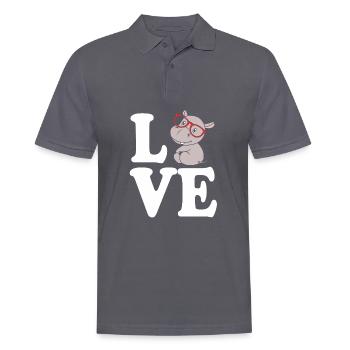 Hippopotamus - Men's Polo Shirt - charcoal grey - Front - Nico (186cm)