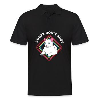 Katzenrettung Tierrechte Tierrettung Tierheim - Männer Poloshirt - Schwarz - Vorne - Kai (181cm)