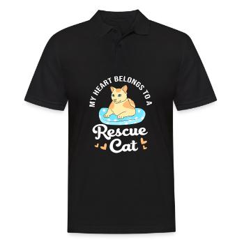 Cat Rescue Animal Rights Animal Rescue Animal Shelter - Men's Polo Shirt - black - Front - Kai (181cm)