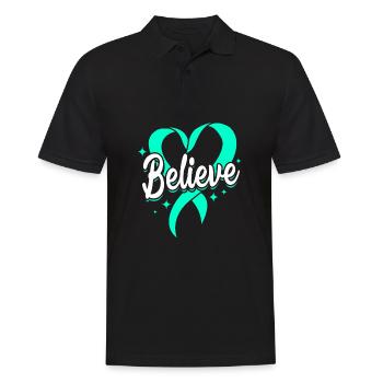 Pcos-Bewusstsein - Männer Poloshirt - Schwarz - Vorne - Kai (181cm)
