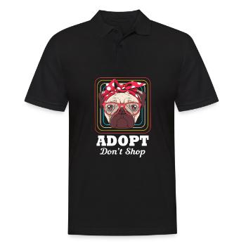 Sauvetage canin Droits des animaux Refuge pour animaux de sauvetage des animaux - Polo Homme - noir - Devant - Kai (181cm)