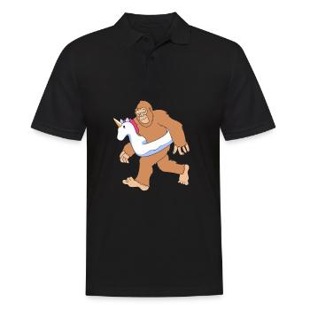 Pool Party - Männer Poloshirt - Schwarz - Vorne - Kai (181cm)