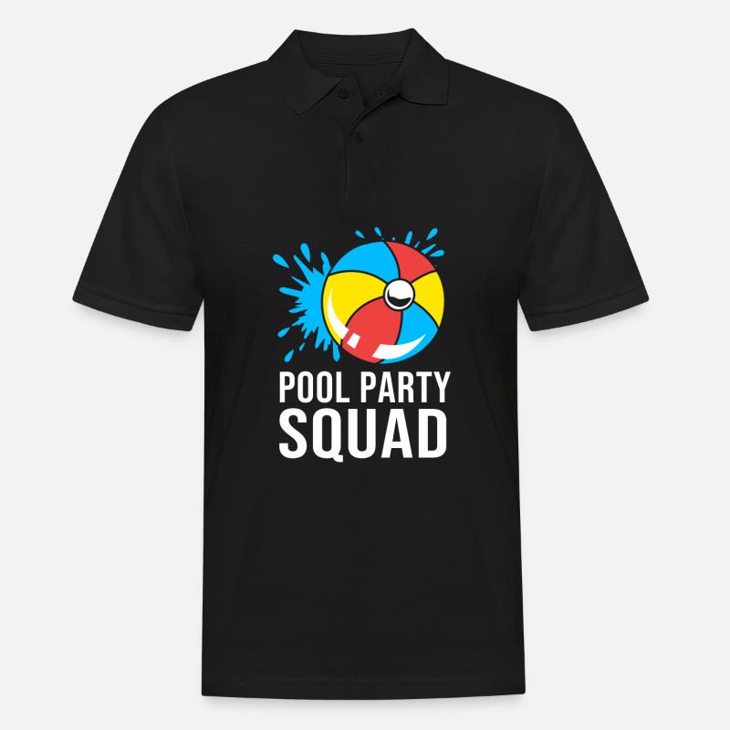 Pool Party - Männer Poloshirt - Schwarz