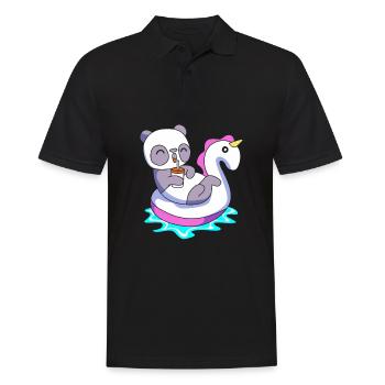 Pool Party - Männer Poloshirt - Schwarz - Vorne - Kai (181cm)