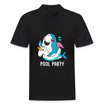 Pool Party - Men's Polo Shirt - black - Front - Kai (181cm)