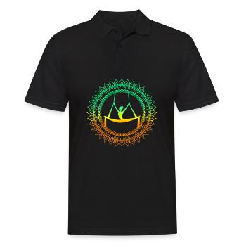 Yoga aérien Air Yoga - Polo Homme - noir - Devant - Kai (181cm)