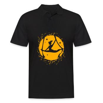 Yoga aérien Air Yoga - Polo Homme - noir - Devant - Kai (181cm)