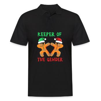 Christmas Gender Reveal Newborn Baby Sayings - Men's Polo Shirt - black - Front - Kai (181cm)