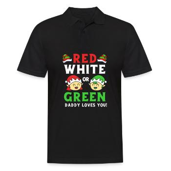 Christmas Gender Reveal Newborn Baby Sayings - Men's Polo Shirt - black - Front - Kai (181cm)