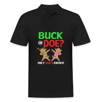 Weihnachten Gender Reveal Neugeborenes Babysprüche - Männer Poloshirt - Schwarz - Vorne - Kai (181cm)