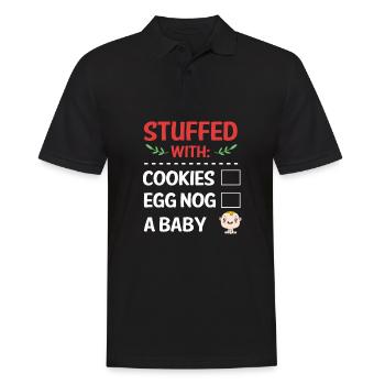 Christmas Gender Reveal Newborn Baby Sayings - Men's Polo Shirt - black - Front - Kai (181cm)