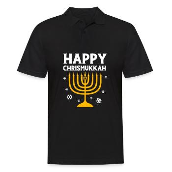 Hanukkah - Men's Polo Shirt - black - Front - Kai (181cm)