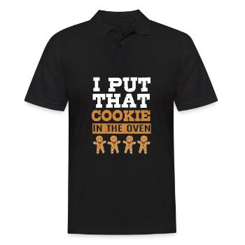 Christmas Gender Reveal Newborn Baby Sayings - Men's Polo Shirt - black - Front - Kai (181cm)