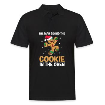 Christmas Gender Reveal Newborn Baby Sayings - Men's Polo Shirt - black - Front - Kai (181cm)