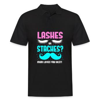 Weihnachten Gender Reveal Neugeborenes Babysprüche - Männer Poloshirt - Schwarz - Vorne - Kai (181cm)