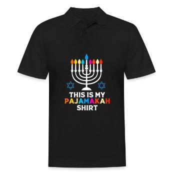Hanukkah - Men's Polo Shirt - black - Front - Kai (181cm)