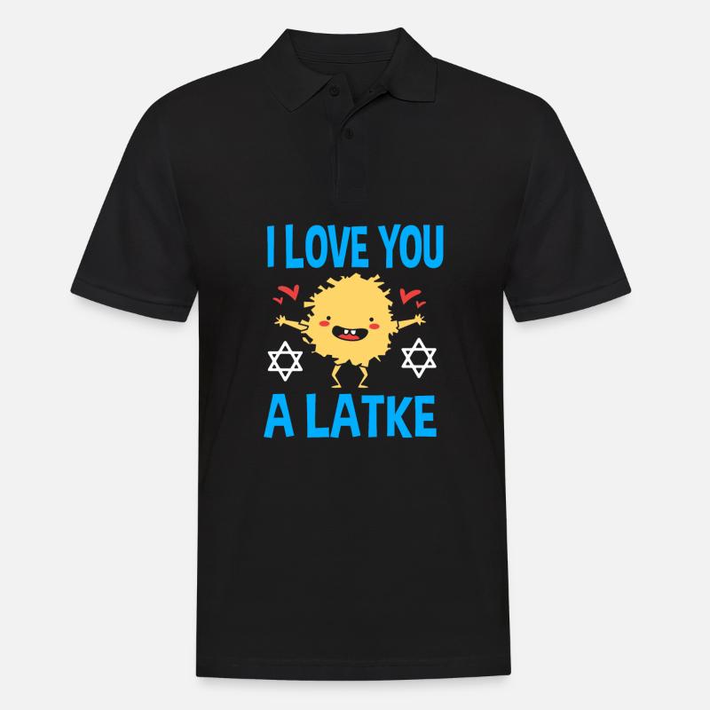 Chanukkah - Männer Poloshirt - Schwarz