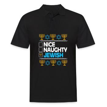 Hanukkah - Men's Polo Shirt - black - Front - Kai (181cm)
