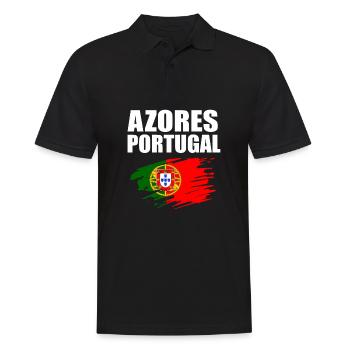 Portugal - Männer Poloshirt - Schwarz - Vorne - Kai (181cm)