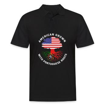 Portugal - Männer Poloshirt - Schwarz - Vorne - Kai (181cm)