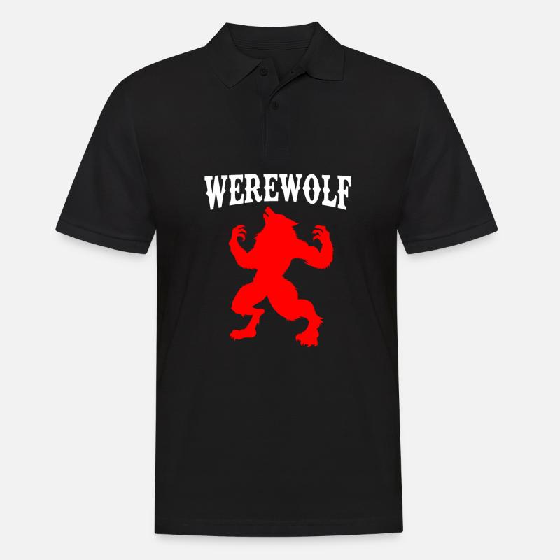 Werwolf - Männer Poloshirt - Schwarz