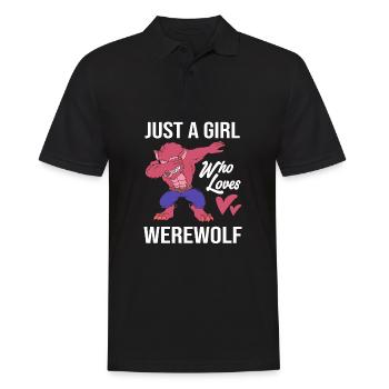 Werwolf - Männer Poloshirt - Schwarz - Vorne - Kai (181cm)