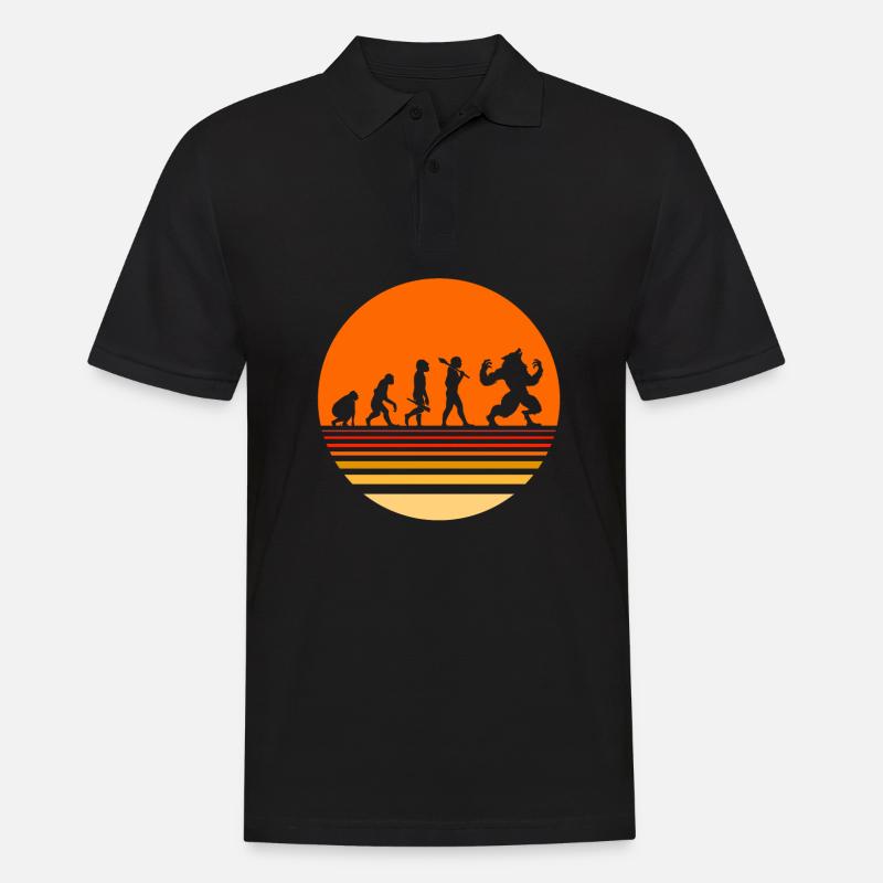 Werwolf - Männer Poloshirt - Schwarz
