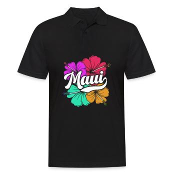 Maui Hawaii Hawaiian - Männer Poloshirt - Schwarz - Vorne - Kai (181cm)