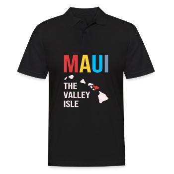 Maui Hawaii Hawaiian - Männer Poloshirt - Schwarz - Vorne - Kai (181cm)