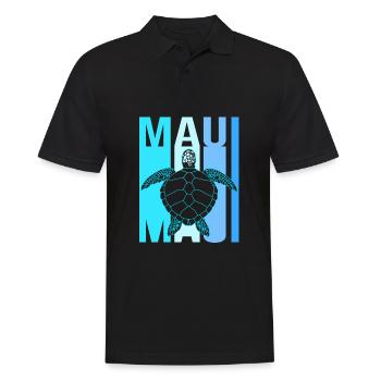Maui Hawaii Hawaiian - Männer Poloshirt - Schwarz - Vorne - Kai (181cm)