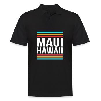 Maui Hawaii Hawaiian - Männer Poloshirt - Schwarz - Vorne - Kai (181cm)