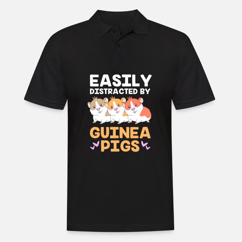 Meerschweinchen - Männer Poloshirt - Schwarz