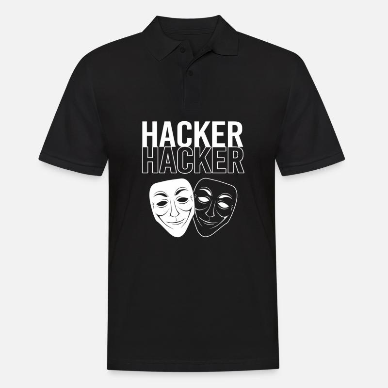 Cybersecurity Cyber Programmierer Hacker - Männer Poloshirt - Schwarz